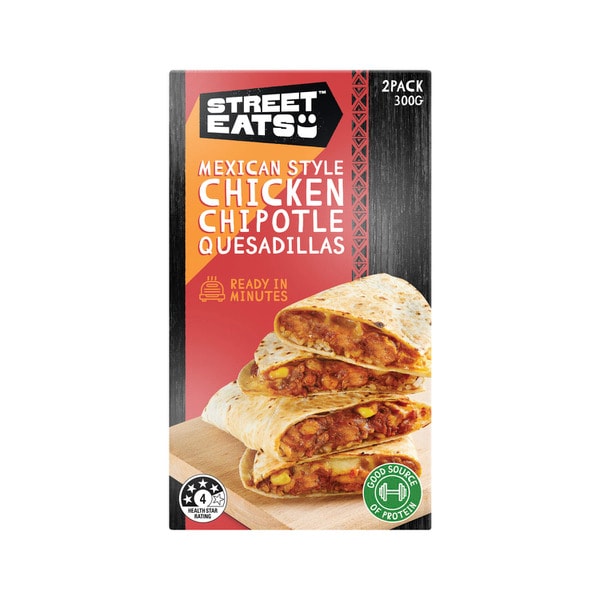 Street Eats Chipotle Chicken Quesadilla 2 Pack | 300g