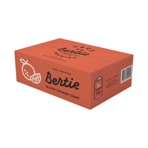 CBCo Bertie Blood Orange Cider Can 375mL | 24 Pack