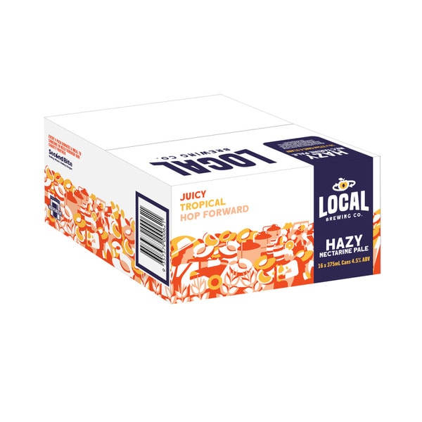 Local Brewing Surplus Nectarine Hazy Pale Can 375mL | 16 Pack