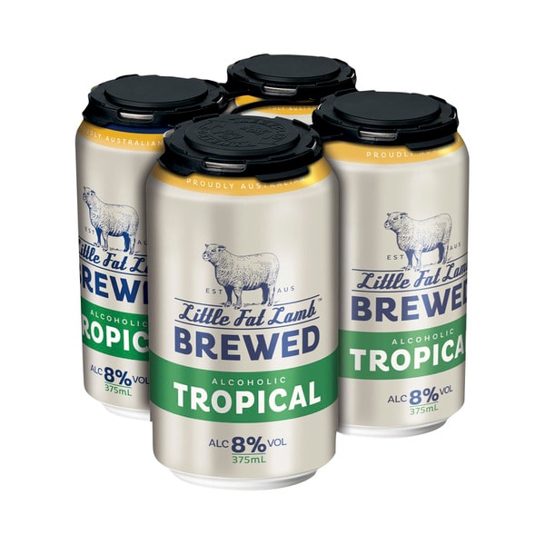 Little Fat Lamb Brewed Tropical Can 375mL | 4 Pack