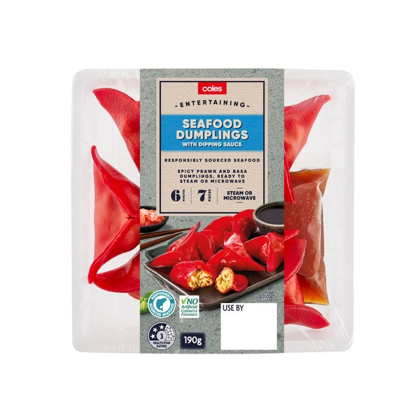 Coles Entertaining Red Prawn Dumplings Soy Sauce | 190g