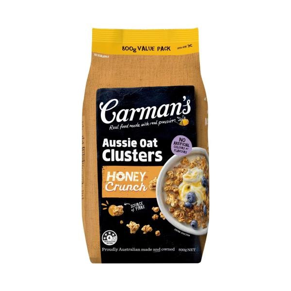 Carman's Aussie Oat Clusters Honey Crunch Value Pack | 800g