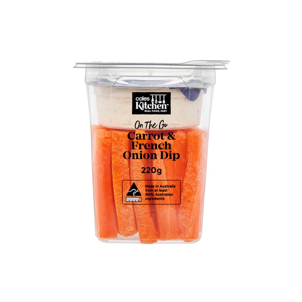Coles Kitchen Carrot Sticks With French Onion Dip | 220g