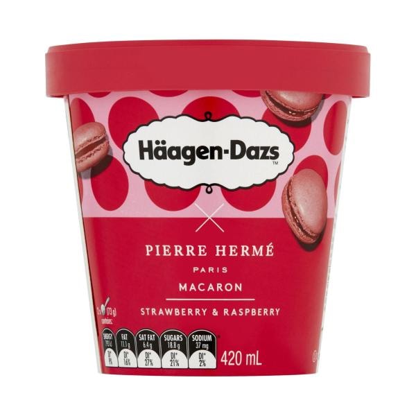 Haagen-Dazs Macaron Strawberry Raspberry Ice Cream | 420mL