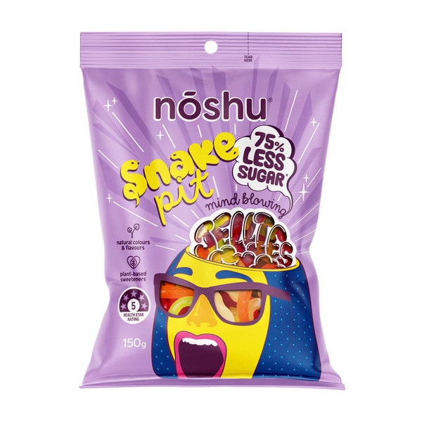 Noshu 75% Less Sugar Snakes | 150g
