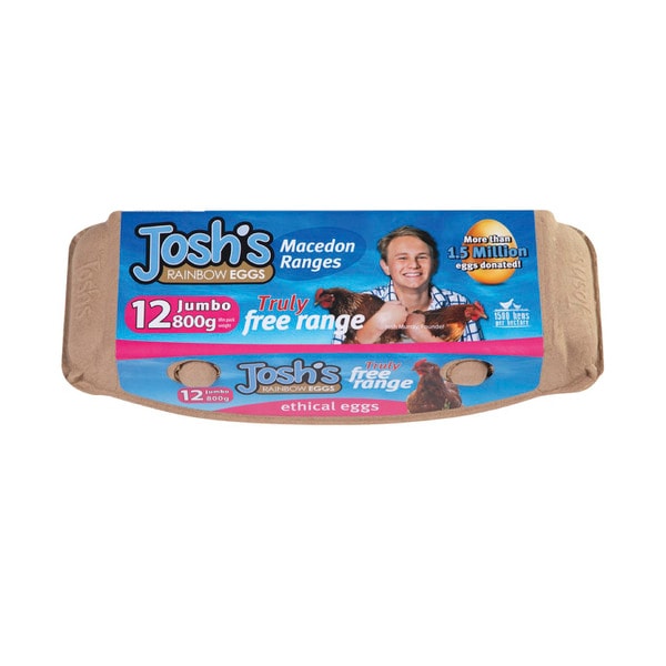 Josh's Rainbow Free Range Eggs 12Pack | 800g