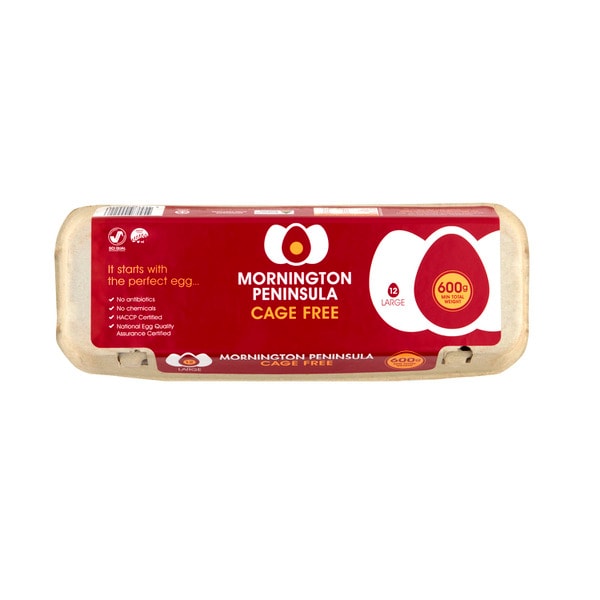 Mornington Peninsula Cage Free Eggs 12 Pack | 600g