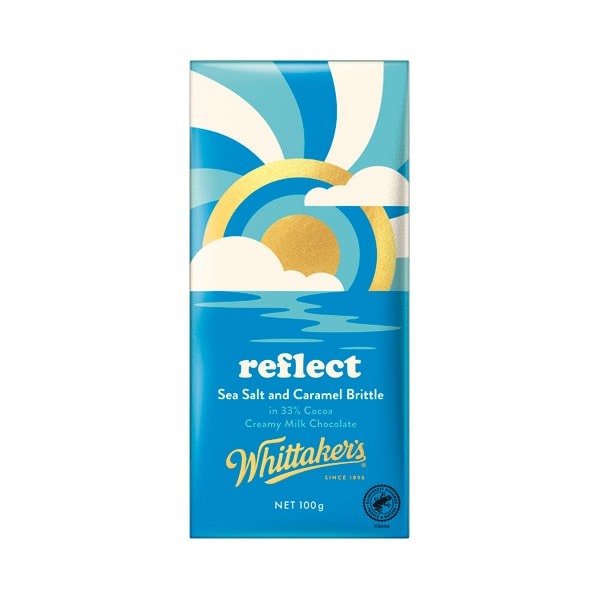 Whittaker's Chocolate Reflect Sea Salt & Caramel Brittle Block | 100g