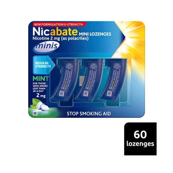 Nicabate Mini Lozenges Mint 2Mg | 60 pack