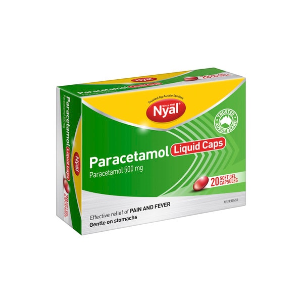 Nyal Paracetamol Liquid Gel Caps | 20 pack