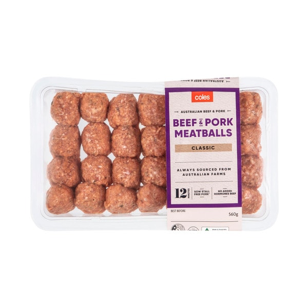 Coles Pork And Beef Meatballs | 400g