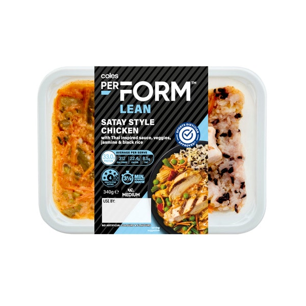 Coles Perform Lean Satay Style Chicken | 340g