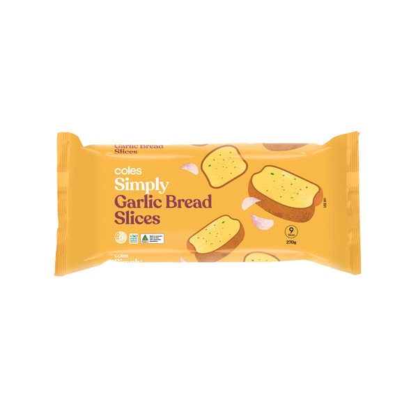 Coles Simply Garlic Bread Slices | 270g