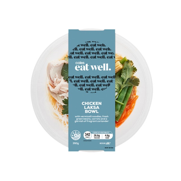 Coles Eat Well Chicken Laksa Bowl | 350g