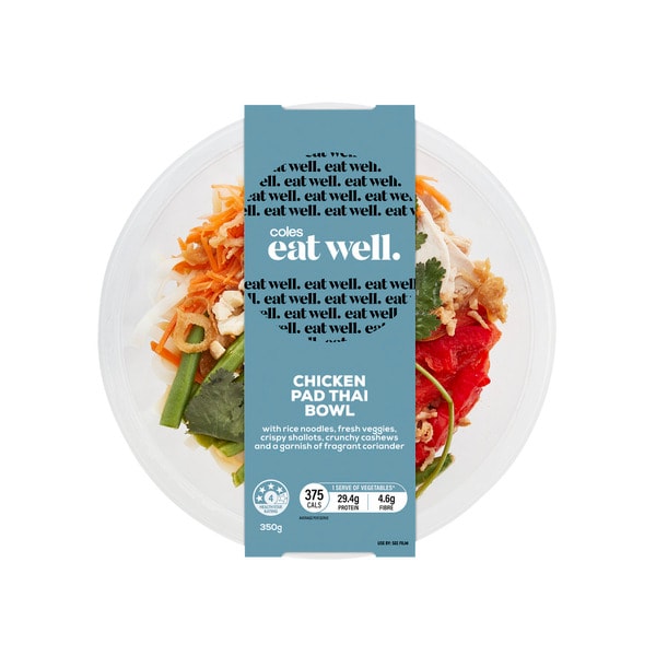 Coles Eat Well Chicken Pad Thai Bowl | 350g