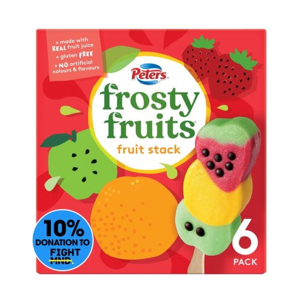Frosty Fruit Fruit Stack Sorbet Icecream 6 Pack | 420mL