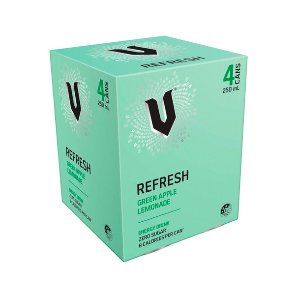 V Energy Drink Green Apple 4x250ml | 4 pack