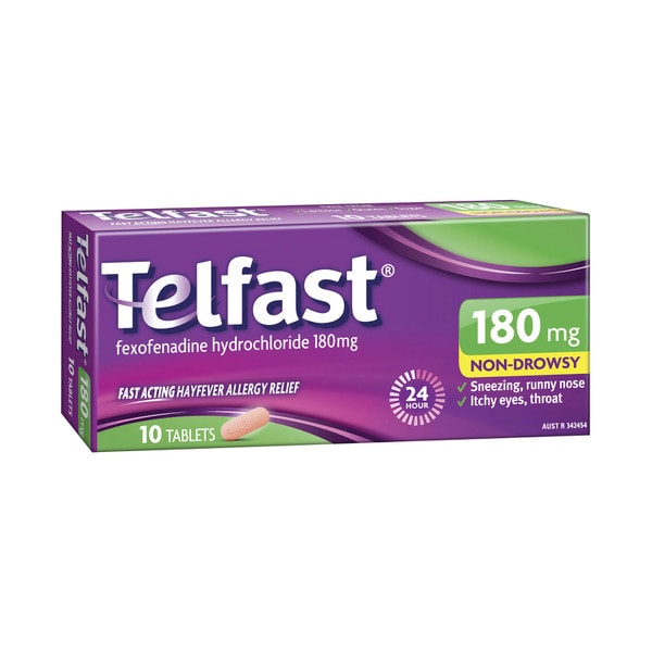 TelFast Hayfever Relief 180mg | 10 pack