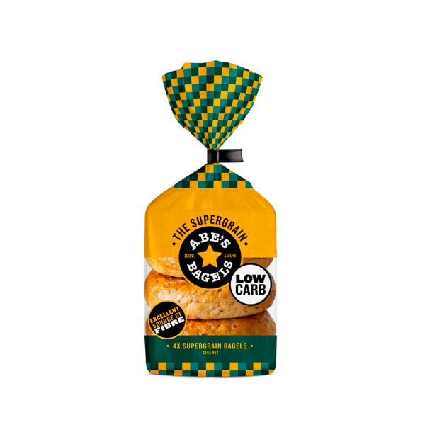 Abe's Bagels Supergrain 4 Pack | 360g