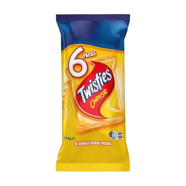 Smith's Cheese Twisties Chips 6 pack | 114g