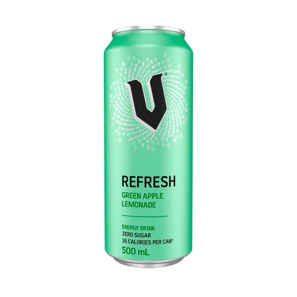 V Energy Drink Green Apple Sugar Free Can | 500mL