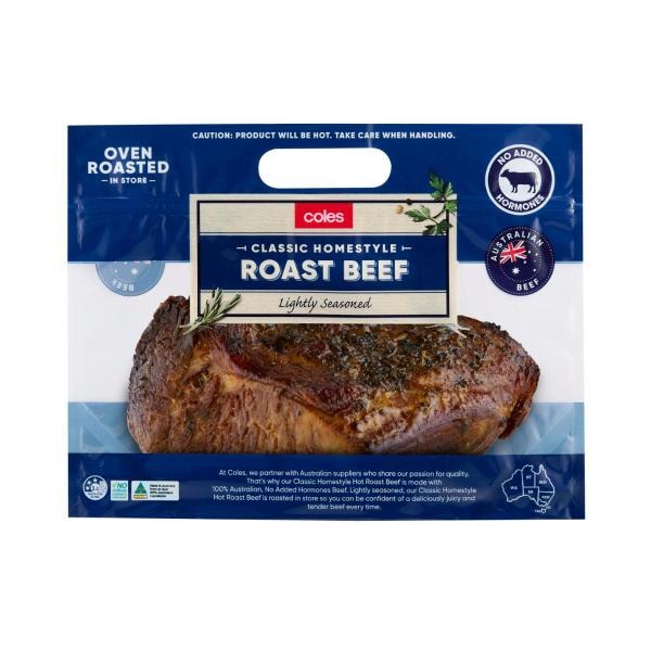 Coles No Added Hormones Hot Roast Beef | 1 each