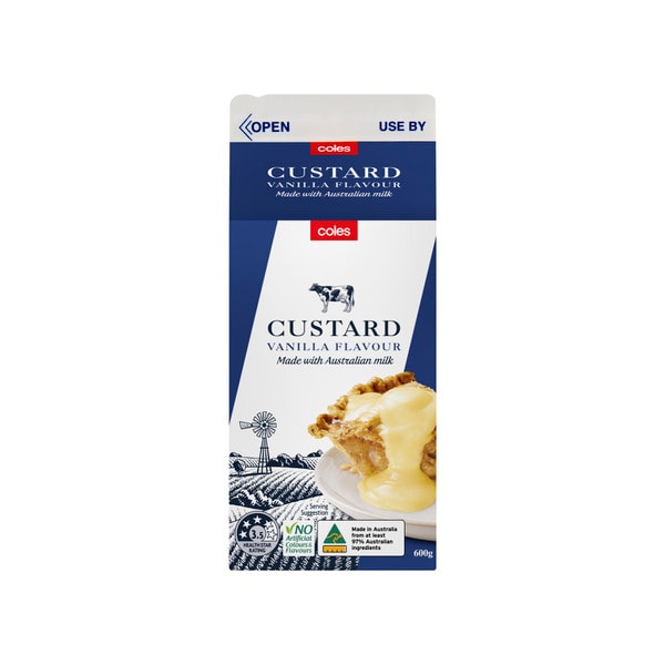 Coles Dairy Vanilla Flavour Custard | 600g