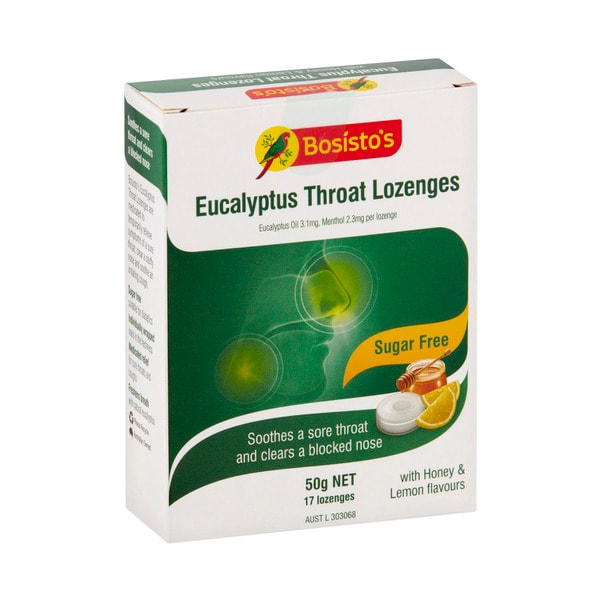 Bosisto's Sugar Free Eucalyptus Throat Lozenges | 50g