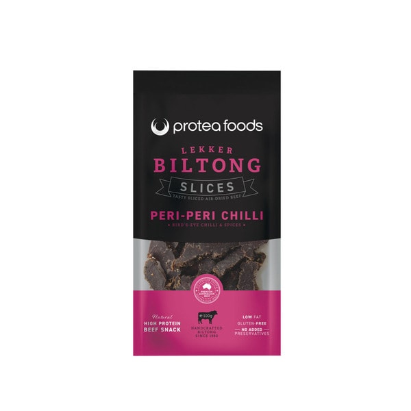 Protea Foods Lekker Peri Peri Biltong Slices | 100g