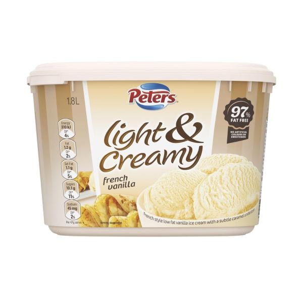 Peters Light & Creamy French Vanilla Ice Cream | 1.8L