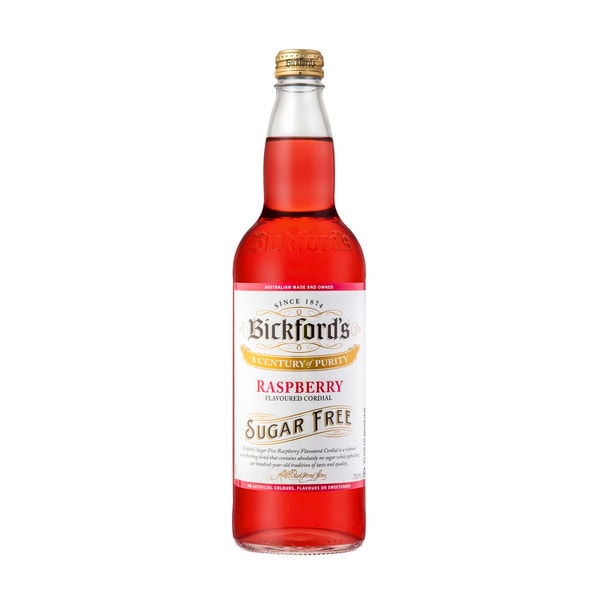 Bickfords Cordial Raspberry Sugar Free | 750mL