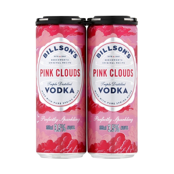 Billson's Pink Clouds Vodka Mixed Drink Can 355mL | 4 Pack