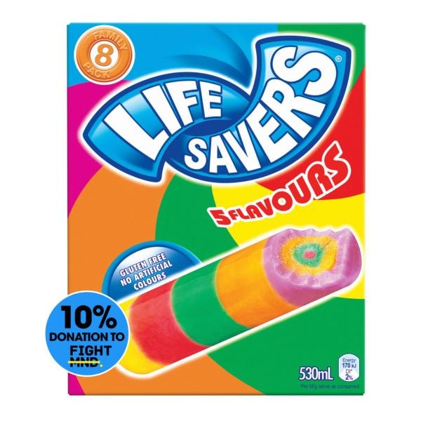 Lifesavers Icy Pole 530mL | 8 pack