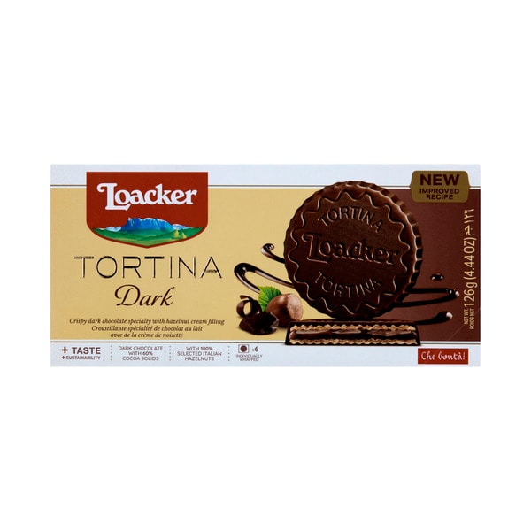 Loacker Gran Pasticceria Tortina Biscuit Dark Chocolate | 126g