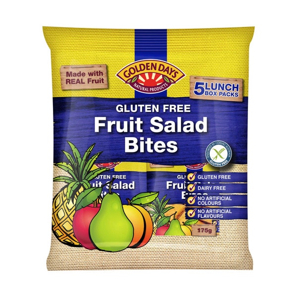 Golden Days Fruit Salad Bites 5 Pack | 175g