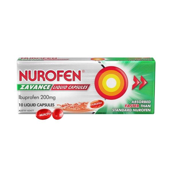 Nurofen Zavance Ibuprofen 200mg Liquid Capsules | 10 pack