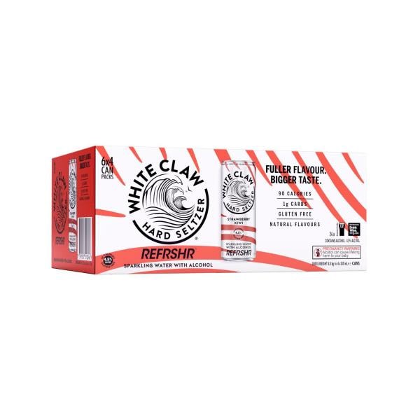 White Claw Refreshr Alcoholic Lemonade Strawberry Can 330mL | 24 Pack