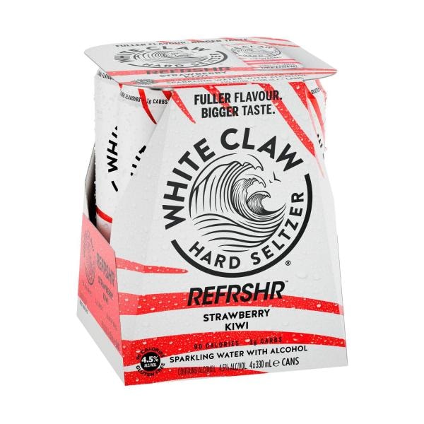 White Claw Refreshr Alcoholic Lemonade Strawberry Can 330mL | 4 Pack