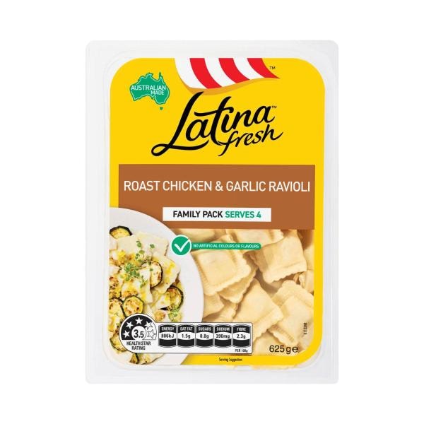 Latina Fresh Roast Chicken & Garlic Ravioli | 625g