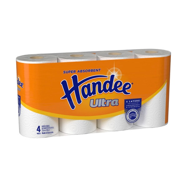 Handee Ultra White Paper Towels | 4 pack