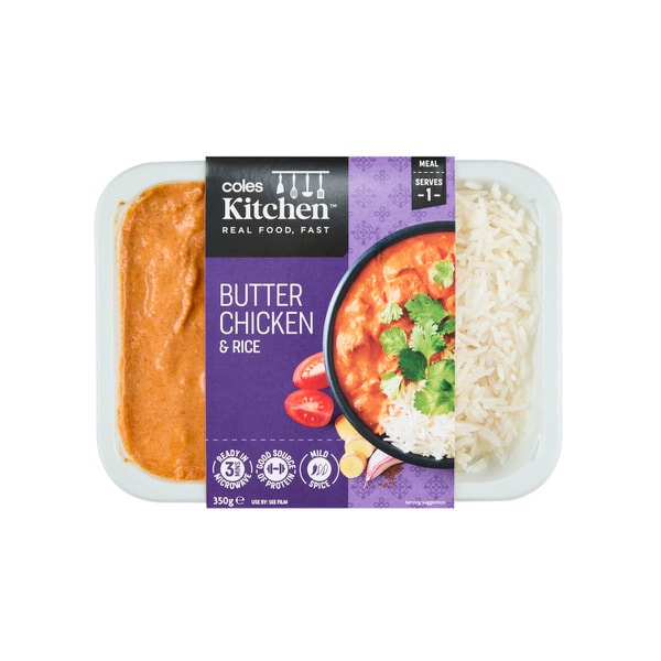 Coles Kitchen Butter Chicken With Rice | 350g
