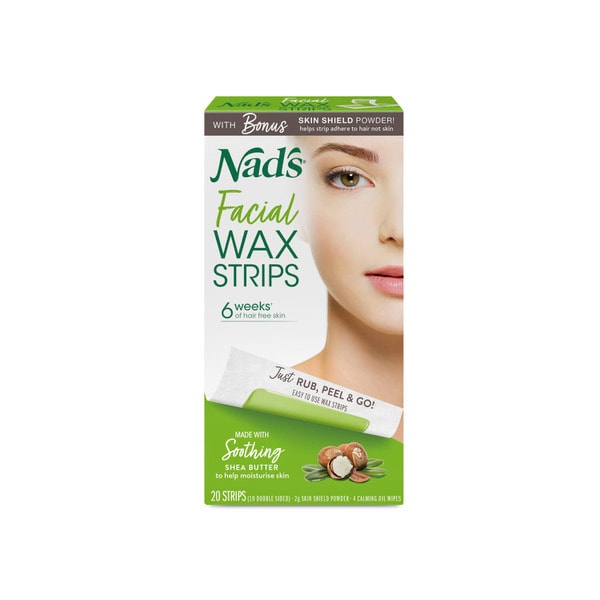 Nad's Hypoallergenic Facial Wax Strips | 20 pack