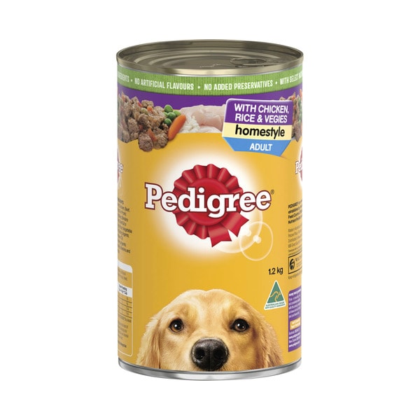 Pedigree Homestyle Chicken With Rice & Vegies Adult Wet Dog Food Can | 1.2kg