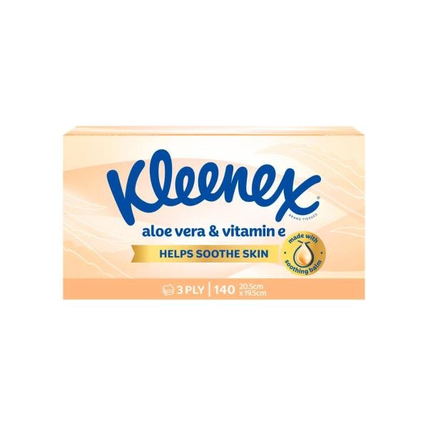 Kleenex Aloe Vera & Vitamin E 3 Ply Facial Tissues | 140 pack