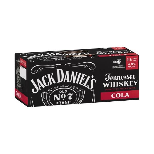 Jack Daniels & Cola Can 375mL | 10 Pack