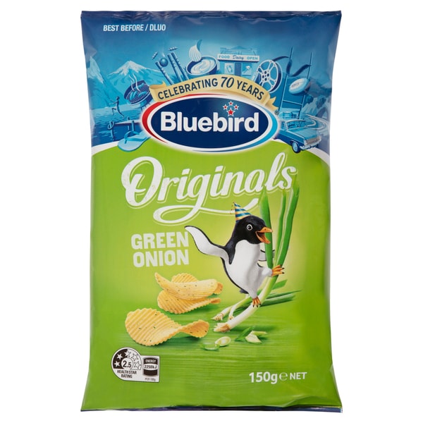 Blue Bird Original Green Onion Cut Chips | 150g