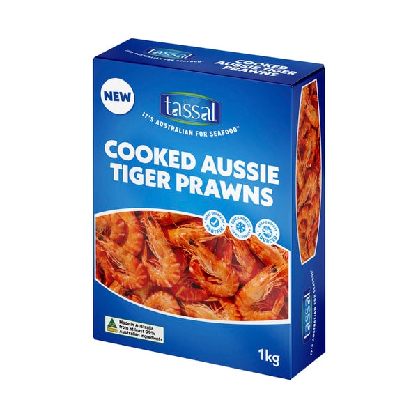 Tassal Cooked Black Tiger Prawns | 1kg