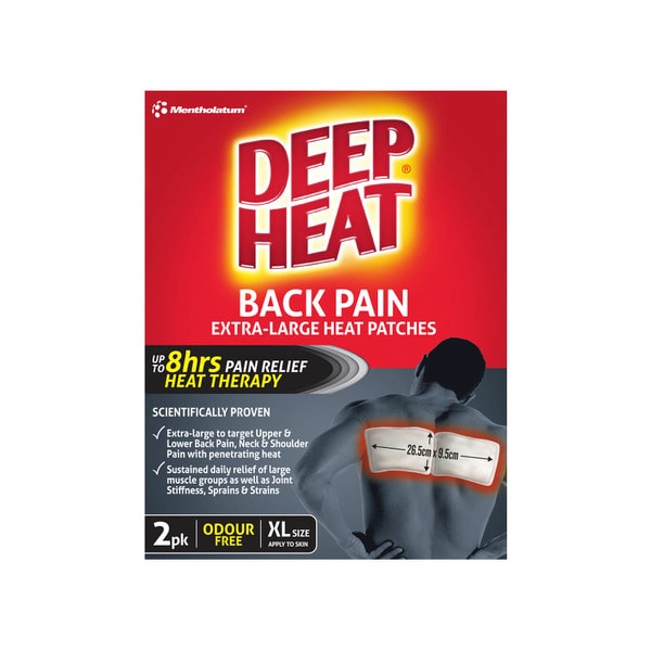 Deep Heat Odourless Back Patches Extra Large | 2 pack