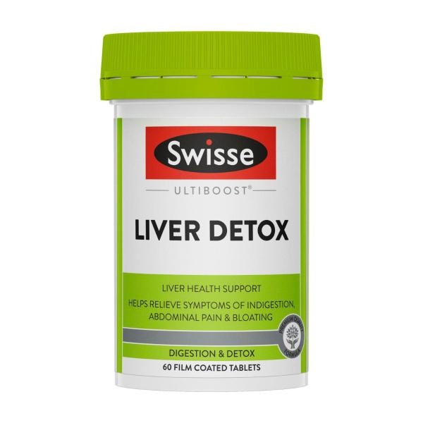 Swisse Ultiboost Liver Detox Helps Relieve Symptoms of Indigestion & Bloating 60 Tablets | 60 pack
