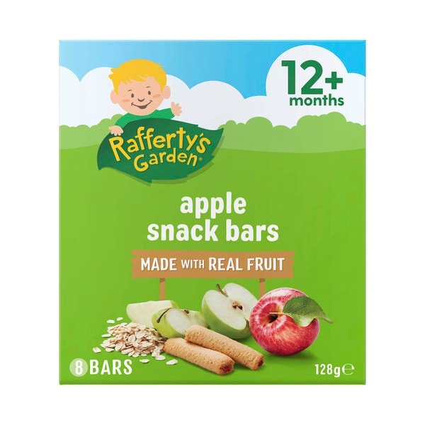 Rafferty's Garden Apple Snack Bars Made with Real Fruit 8 Pack Baby Food 12+ Months | 128g
